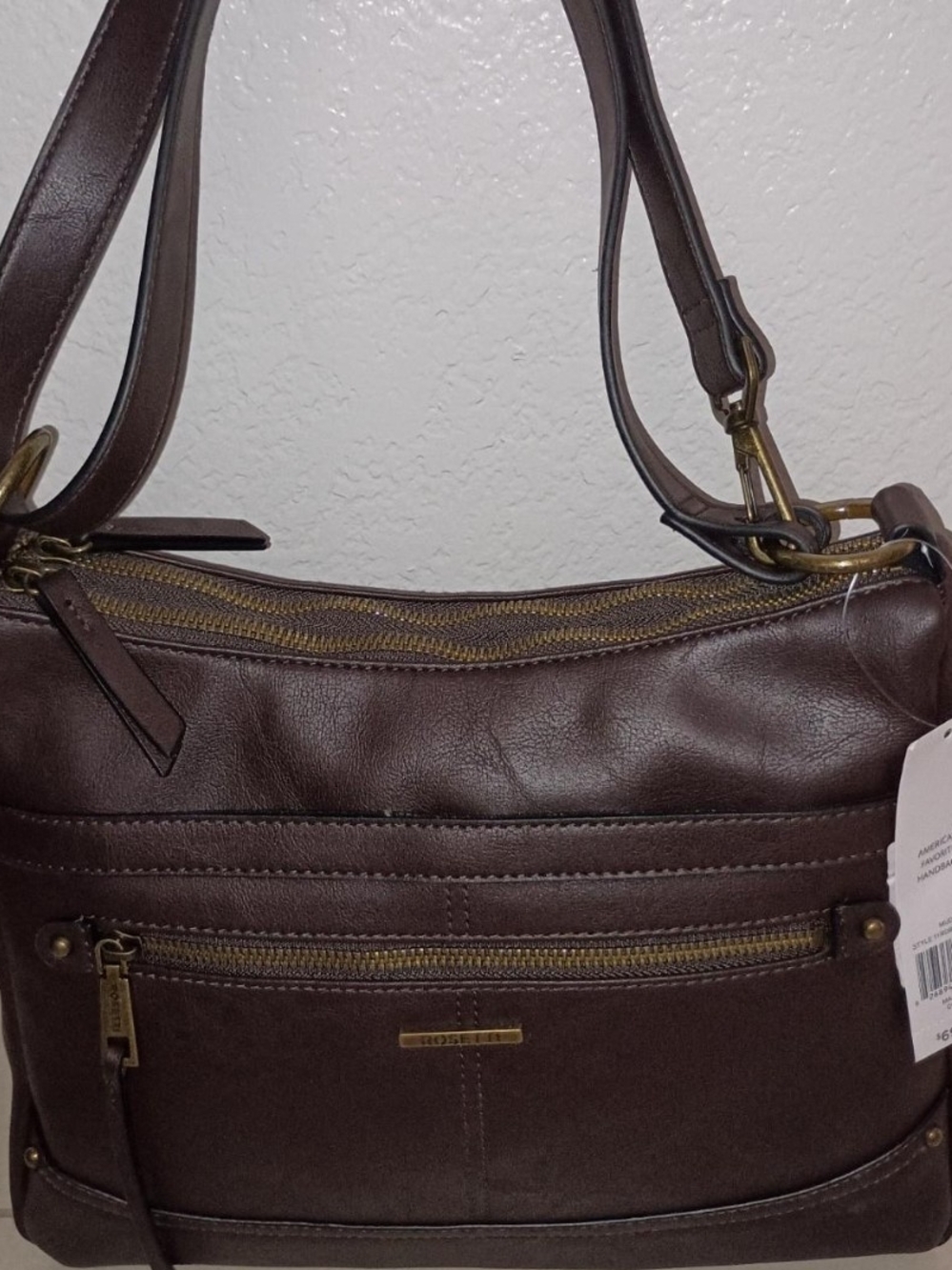 Classic Brown Crossbody Bag - Women